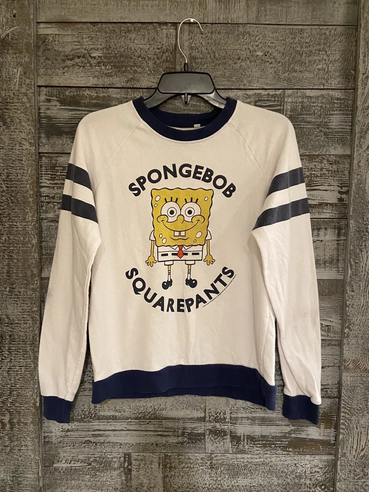 Sudadera Mighty Fine Bob Esponja Suéter Blanco Niñas Talla Grande 15-17 Usada en Excelente Condición Foto 2 de 4