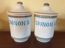 Sionon3 Bayer 2 Vasi Farmacia Albarello Pubblicità Dolcificante Lismat Deruta