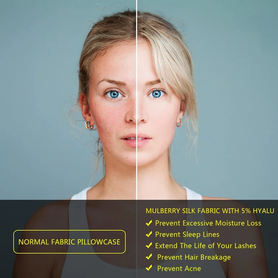 Funda de Almohada de Seda Morera para Cabello y Piel Seda Natural con Cremallera Regalo para Todos Foto 4 de 4