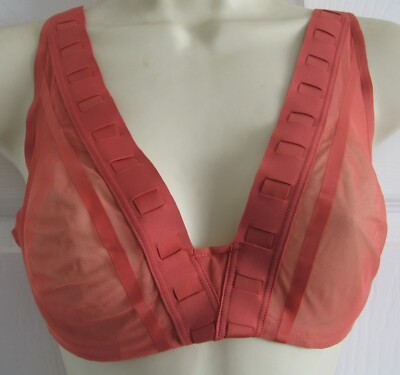 Chantal Thomass  Logo bra Red colour Sheer Underwired 36C new with tags