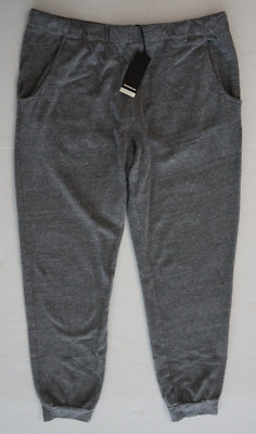 Monrow HB0307-30 Women's Sz Large Gray Heather Supersoft Jogger Sweatpants $146