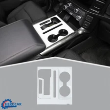 Central Console Gear Shift Cup Holder Panel Trim Cover For Ford F150 2021+ White