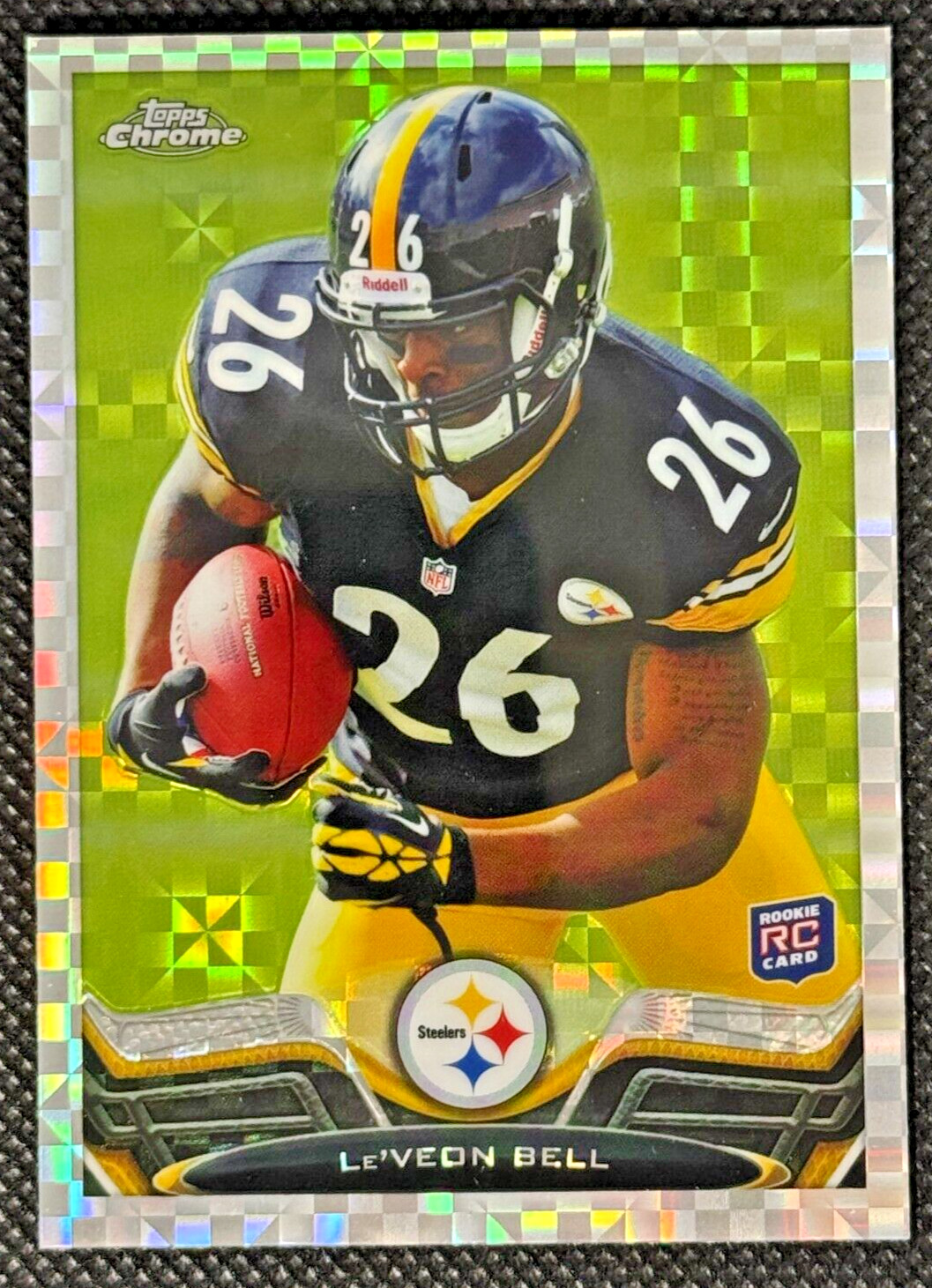Le'Veon Bell - 2013 Topps Chrome - #198 X-Fractor Parallel Rookie RC Steelers SP