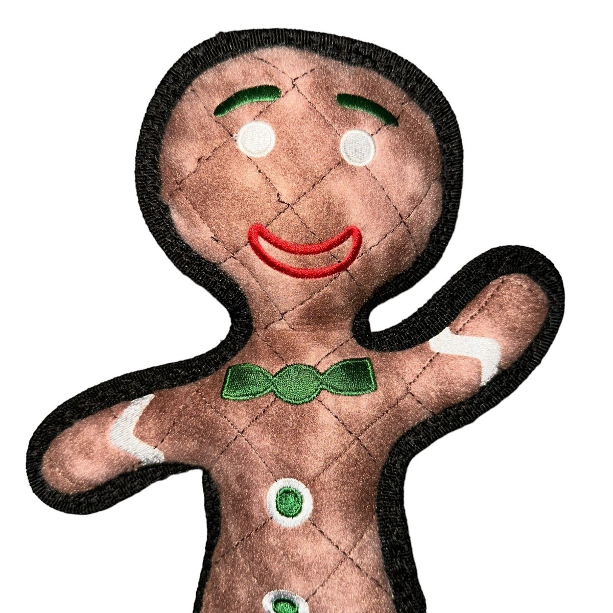 New Rare HTF Tuffy Gear Gingerbread Man Christmas Squeakers 11