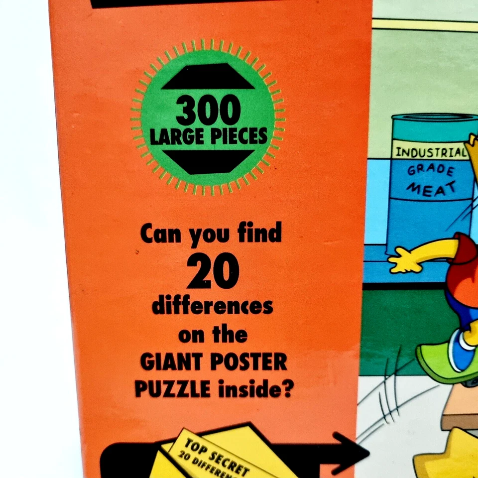 Blue Opal The Simpsons 300 Piece Jigsaw Puzzle Wotz The Difference Food Fight - image 3 of 4