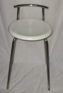 Smedbo Outline MK401 Collection White Shower Chair - Polished Stainless Steel