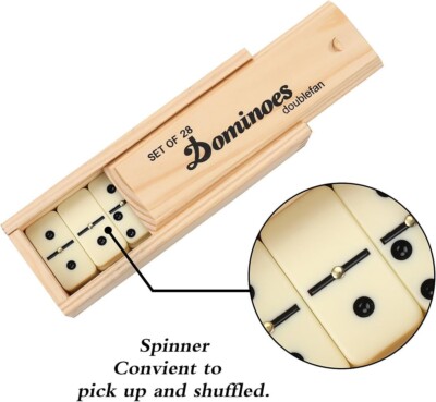 Juego De 28 Dominós De Madera – Clásico De Mesa Para Toda La Familia, Ideal Para Jugar Y Desarrollar La Lógica Desde La Infancia