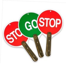 - Stop  Go Signs, Red  Green  3 Years - 11.8 x 6.7 in  Durable  3-Pack