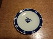 Y1224 Arita ware Aoka Fuchino sailboat medium plate pair