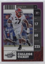 2022 Chronicles Draft Picks Contenders Optic Purple Prizm 47/49 Nakobe Dean 2k3