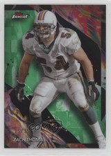 2024 Topps Finest Uncommon Green Refractor 15/35 Zach Thomas #130 HOF 5g3