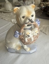 Vintage Fitz & Floyd Porcelain Bulldog with B...