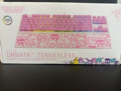 Razer Ornata V3 Tenkeyless, Hello Kitty Compact Low Profile Gaming Keyboard, NEW