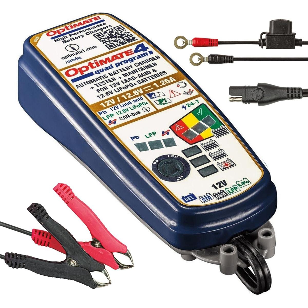 Optimate 4 Quad Programme chargeur contre les pannes de batterie 12V en hiver