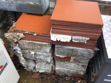 100 terracotta coloured porcelain floor tiles 30cmsx30coms £100
