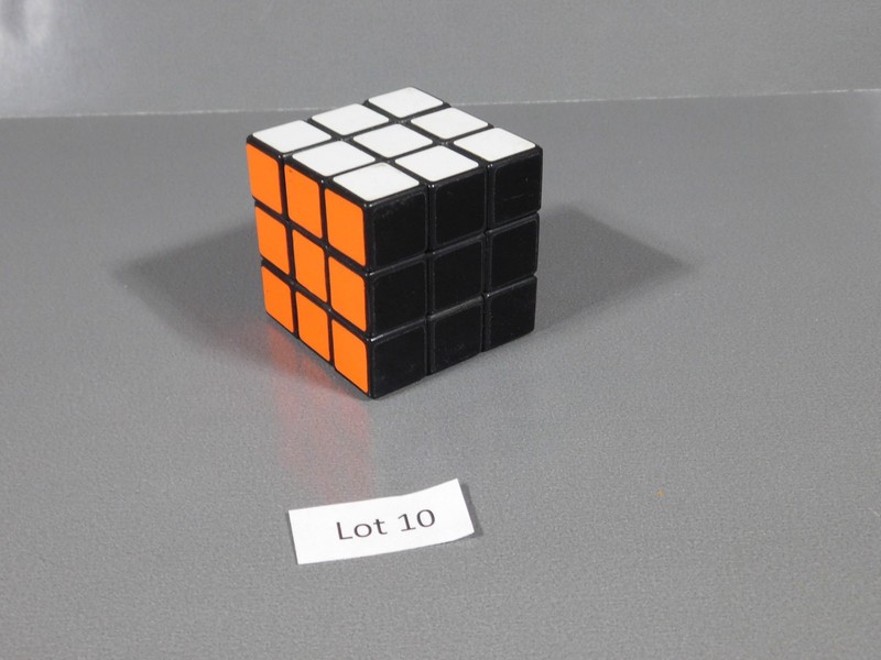 Vintage  BLACK-SIDED Rubik's CUBE non-Ideal Puzzle from 1980's 3x3x3  Lot 10