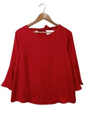 SIENNA Schlupf-Bluse Damen Bluse Gr. DE 38 rot Casual-Look