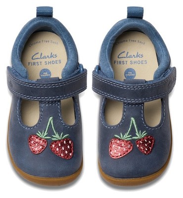 Clarks Kleinkind ROAMER BERRY Navy Leder Schuhe