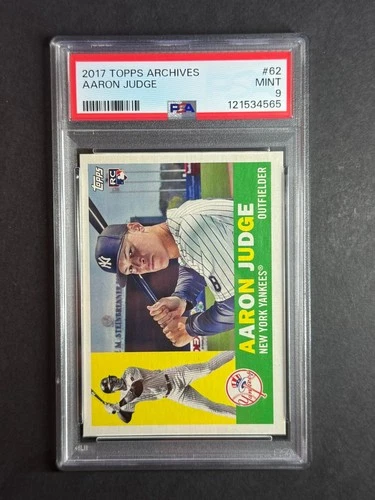 2017 TOPPS ARCHIVES AARON JUDGE #62 Rookie RC PSA 9 MINT A