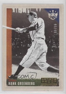 2022 Panini Diamond Kings Artist Proof Gold 44/49 Hank Greenberg #4 HOF 0f4i