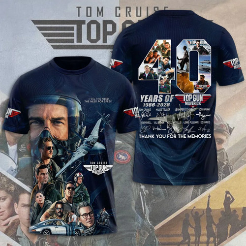 Top Gun 40th Anniversary 2026 3D Apparel Tshirt