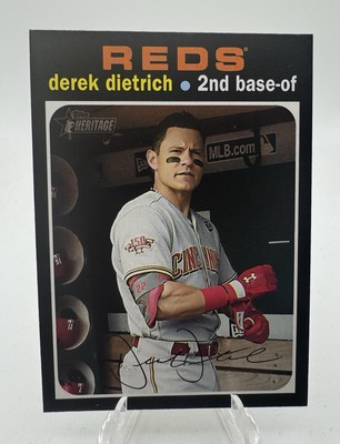 2020 Topps Heritage Baseball Derek Dietrich Cincinnati Reds #6
