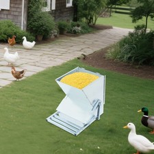 Steel Automatic Chicken Feeder Poultry Auto Treadle Large Capacity 11lbs Feeder