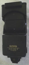 Sunpak Auto 433 D Thyristor Shoe Mount Flash w/ TL-8 Diffuser -For Nikon -TESTED