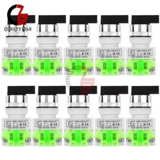 10PCS 3 Positions Changeover Rotary Switch Push Button Switch LAY7-20X/3