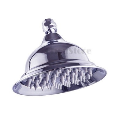 Chrome 8 inch Rain Shower Head Overhead Bath Sprayer Round Bell Shower Replaceme