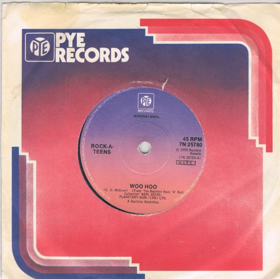 7" - ROCK-A-TEENS - WOO HOO  - UK  RE-ISSUE FLC - Bild 1 von 2