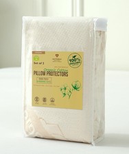 2-Pack Deluxe Organic Cotton Pillow Protectors - Standard - Certified Organic