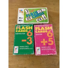 Milton Bradley Flash Cards 9372 Educational Addition Subtraction 1963