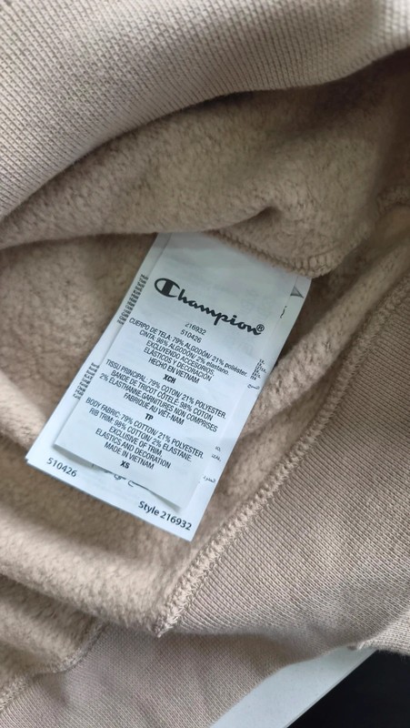Men's Champion Hoodie Cream/Beige image 10