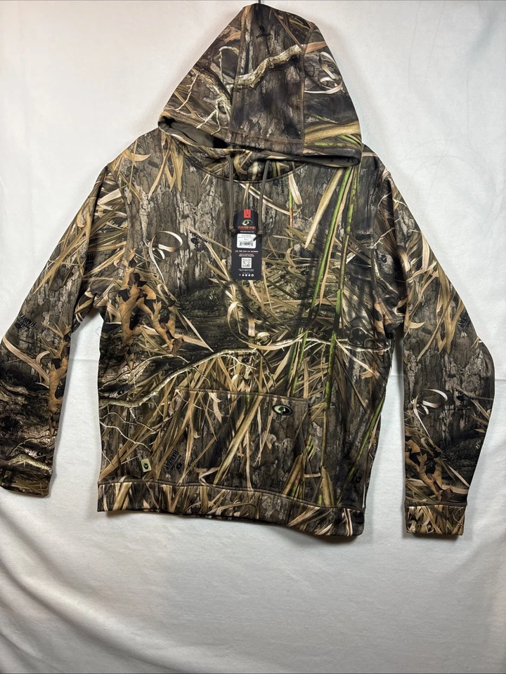 Mossy Oak Camo Hoodie Men’s L Real Tree Hunting Pullover Sweatshirt New w/ Tags - Image 2 of 4