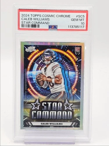 CALEB WILLIAMS 2024 TOPPS COSMIC CHROME STAR COMMAND ROOKIE A RC PSA 10 Q0004