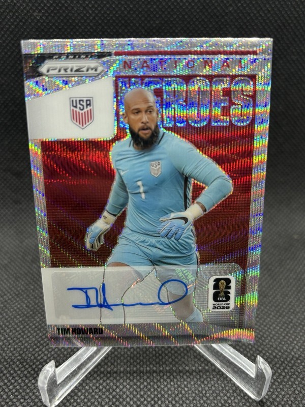 TIM HOWARD 2026 Panini Prizm FIFA World Cup National Heroes Auto Wave #NH-TH