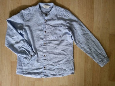 sommerliches Hemd weiß/hellblau gestreift für Jungen, H&M, Größe 140