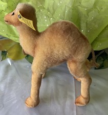 Vintage 1950 s Steiff Camel -Germany, With Button Tags 6 glass eyes