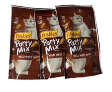  3 Pack Purina Friskies Party Mix Wild West Crunch Cat Treats, 2.1 oz