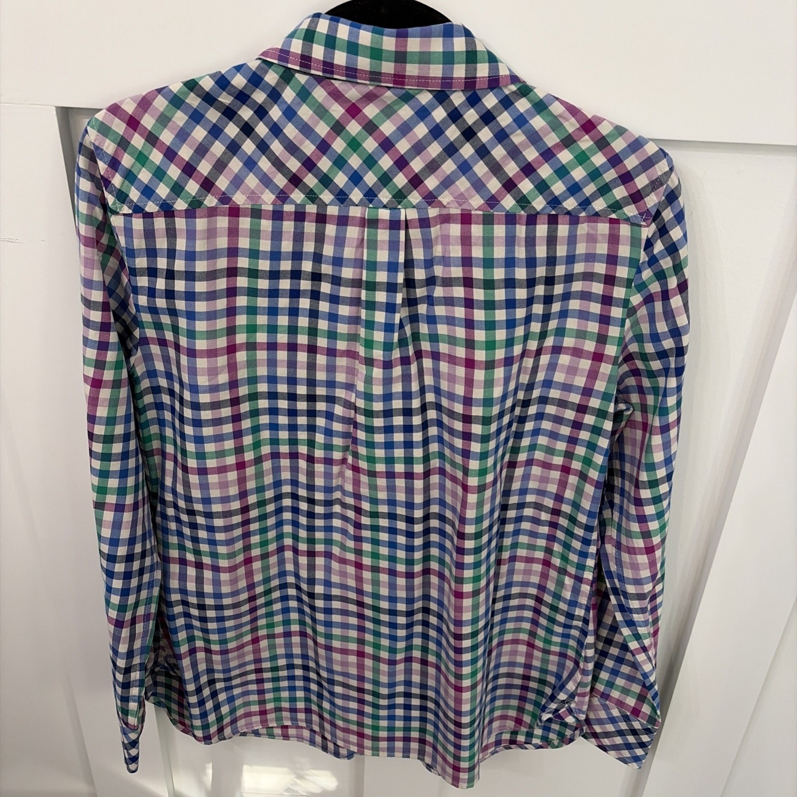 Talbots Multicolored Check Button Front Shirt-Med… - image 5