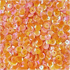 LOVEART SEQUINS f&uuml;r Handwerk Runde Lose schillernd Pailletten 9mm/15g, orange