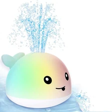 Light Up Baby Bath Toys Whale Sprinkler for Toddlers Kids Boys Girls