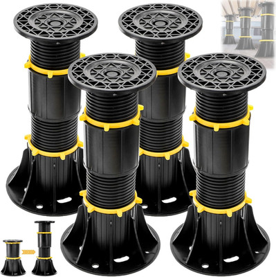 4 Pack Adjustable Bed Support Legs, 8.5-13 Inch Heavy Duty Bed Frame Center Slat
