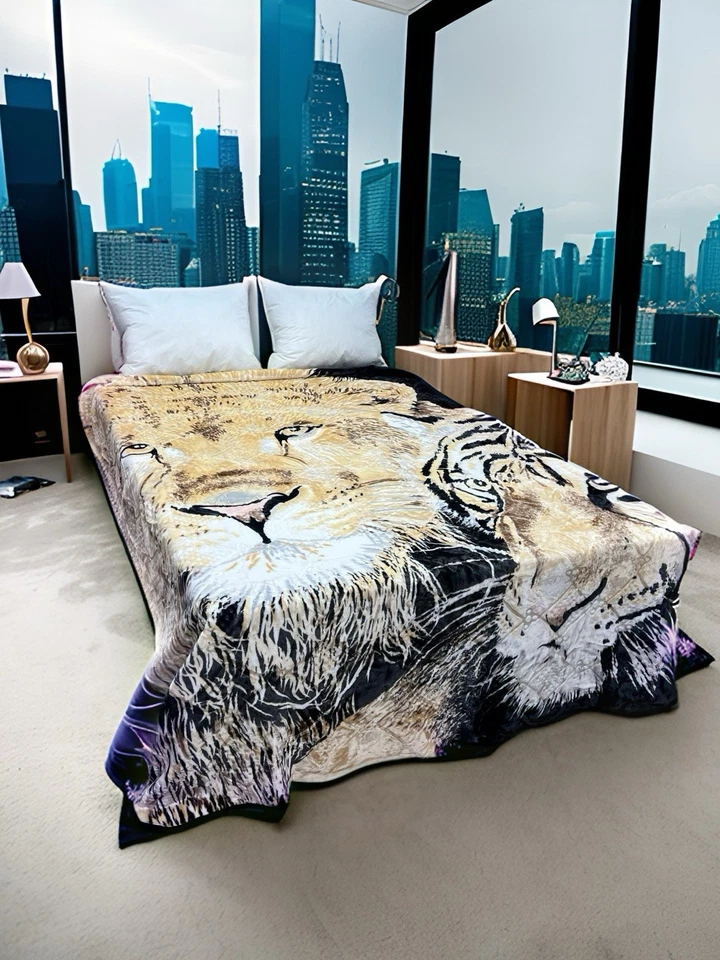 New Super Soft 1 Ply Mink Style Embossed Queen Size Rachel Cozy Blanket 83”x94” - Image 4 of 4