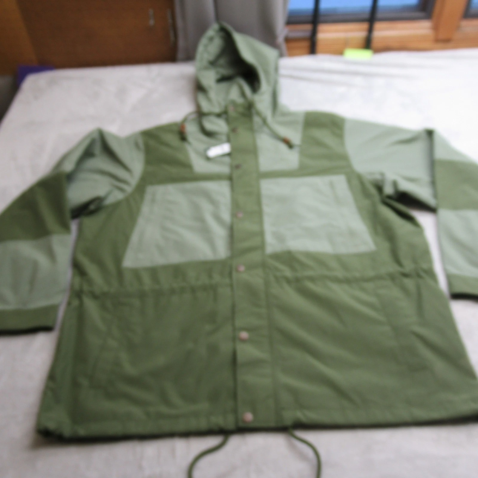 Alpine Design Sport Jacket Mens XL Green Hood Rain WInd Water Resistant $128 NEW
