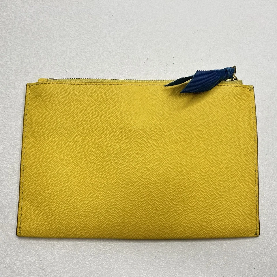 J. Cartera de cuero amarillo Crew cierre superior con cremallera Foto 2 de 4