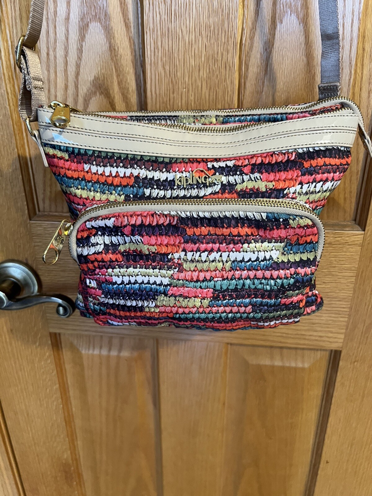 Kipling Multicolor 3 Compartment Crossbody Purse/… - image 1