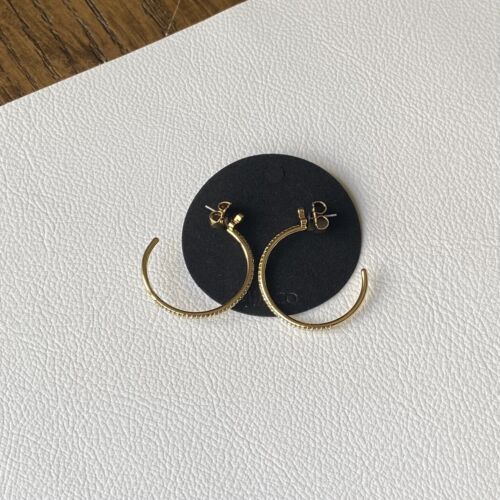 Mimco Reflection Hoop Earrings Rose Gold Silver - Picture 6 of 14