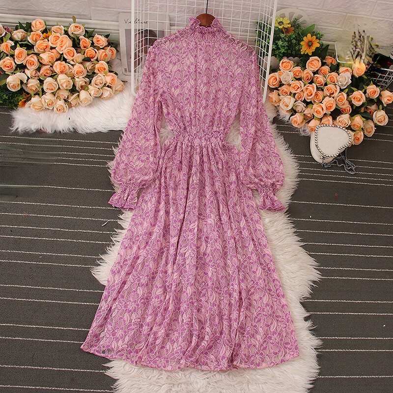 lace a line swing dress Lace Short Sleeve Boat Neck Swing Dress – Aisize main image 1